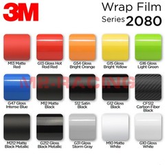 Genuine 3M 2080 Series S12 Satin Black Vinyl Wrap Car Sticker Film Bubble Free