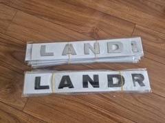 Front Hood Range /Land Rover Plate Lettering Black or Silver Finish New