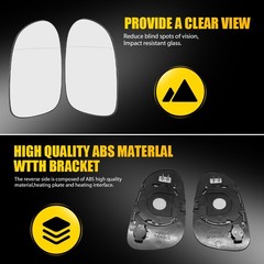 Mirror Glass Replacement Heated w/ Backing Left or Right for Mercedes-Benz CLK55