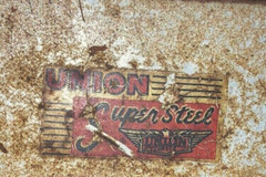 Union Super Steel Chest Tool Box Decal, LeRoy, NY 1960’s Red, Black, Clear Set 2