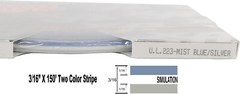 Universal 3/16″ 2-Color Pinstripe(Ultra Lite) 0216223 -Mist Blue/Silver Metallic