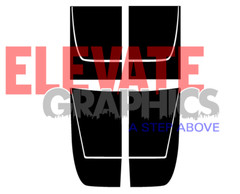 2016-2018 For Chevy Silverado Hood Tailgate Rally Beast Stripes Graphics Decal