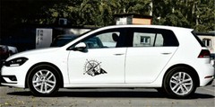Black Compass Totem Decal Car SIde Body Trunk Door Stickers Vinyl Waterproof