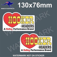 HOOKER HEADERS STICKER FOR BEER FRIDGE TOOLBOX MANCAVE HOT ROD RAT ROD ETC