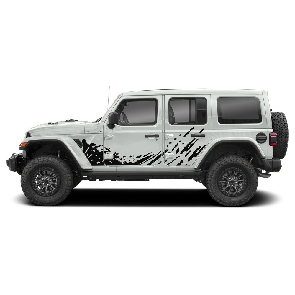 Lower door mud splash graphics stickers decal compatible with Jeep Wrangler