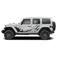 Lower door mud splash graphics stickers decal compatible with Jeep Wrangler