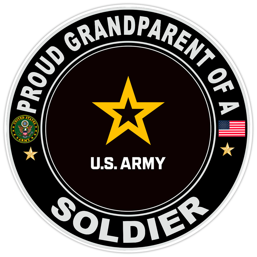 Proud Grandparent Of A Soldier Bumper Sticker Military Vinyl Soldier Decal 5″