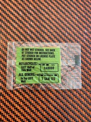 60’s, 70’s RED/WHITE CALIFORNIA PLATE MONTH STICKER. Feb NEW VTG