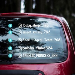 CUSTOM INSTAGRAM USERNAME Decal Vinyl Sticker | Car Bumper Window | Social Media
