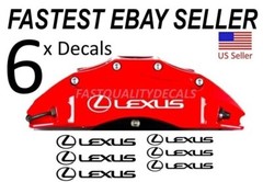 6 x Brake Caliper Vinyl Decal set for LEXUS – Color Options – FAST