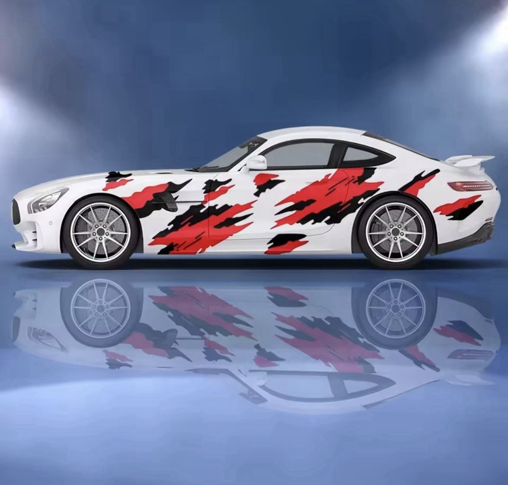 Custom Camo Car Decal; Camo Car Decal Both Sides Universal Fit Car Decal