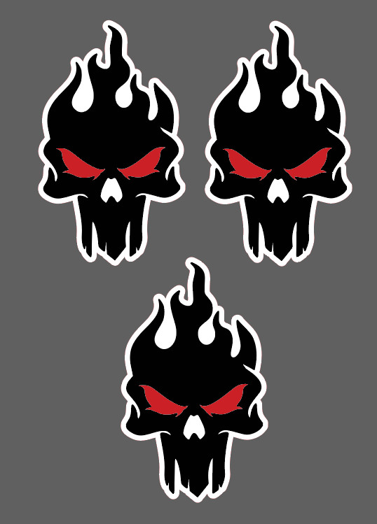 Punisher Skull Red Eyes Vinyl Decal Sticker Car Truck Cell Phone Laptop
