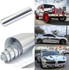 15×60 Inch Silver Chrome Reflective Vinyl Wrap Sticker for Automotive & Crafts