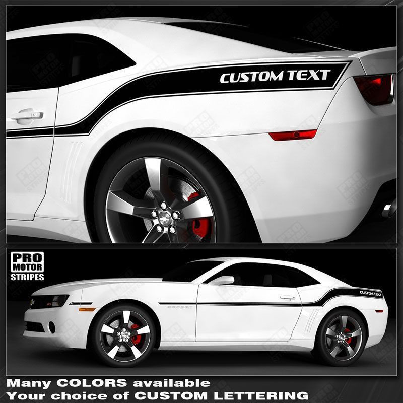 Chevrolet Camaro Racing Sport Side Stripes Decals 2014 2015 Pro Motor