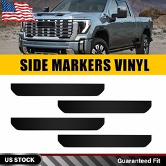 4X Side Marker Light PreCut Film Tint For 2024-2025 GMC Sierra Adhesive Backs