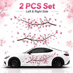 2PCS Sakura Cherry Blossom Car Livery, Japanese Theme Side Car Vinyl Livery, …