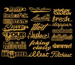 JDM Mega Sticker Pack Low Vinyl Decals, 20 Stickers,You Choose Color
