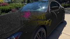 Matte Glitter Black Frosted Sparkle Sticker Decal Sheet Car Vinyl Wrap Film DIY