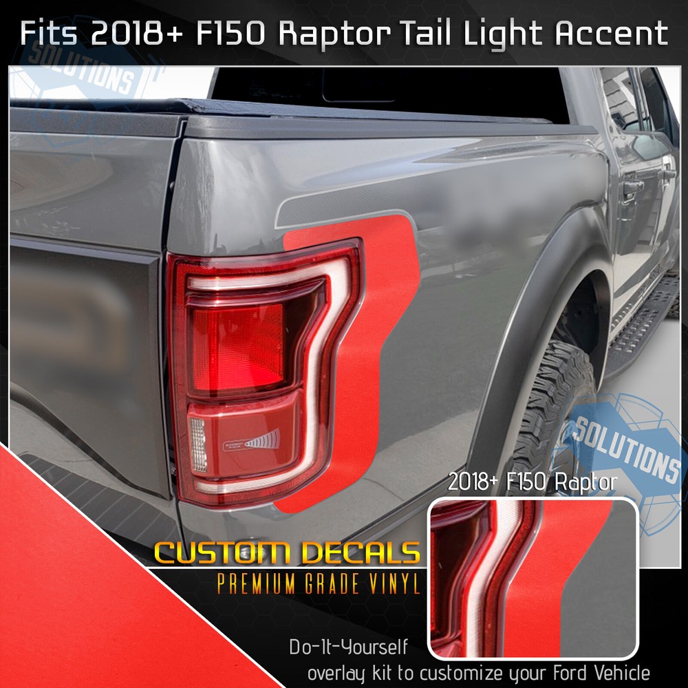 For 2018-2020 Ford Raptor F-150 Tail Lights Trim Accent Decals – Flat Matte