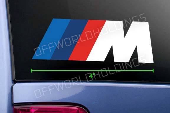 BMW M sticker 4″ W color printed performance IMSA DTM WEC motorsports racing