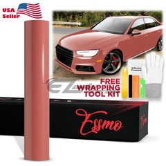 ESSMO PET Super Gloss Morganite Red Vehicle Vinyl Wrap Decal Sheet Like Paint