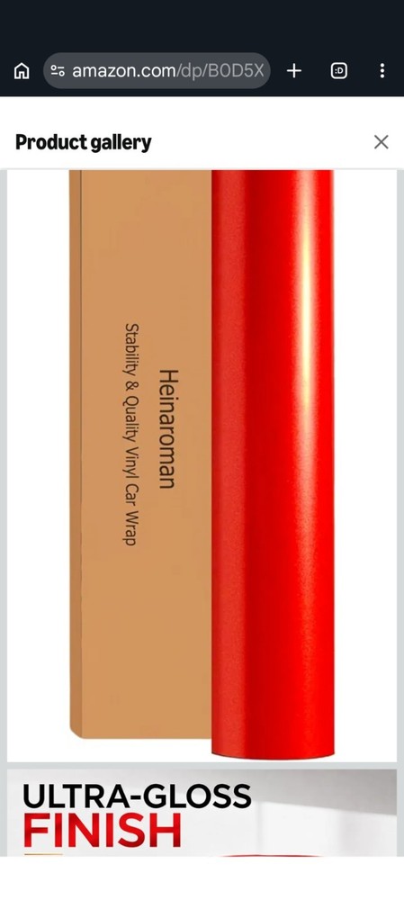 Red Automotive Vinyl Wrap for Body Protection & Scratch Resistance 10X5 FT