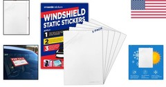 5″x7″ Windshield Sticker Applicator Pack of 5 Reusable Static Cling Sheets