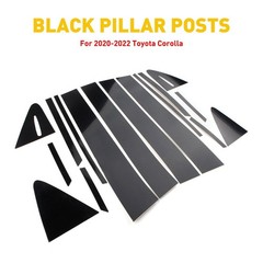 16 Pcs Car Door Window Pillar Post For 20 2021 2022 Toyota Corolla Gloss Black A