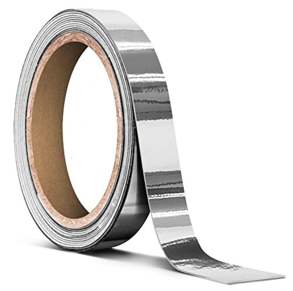 VViViD Gloss Silver Chrome Air-Release Vinyl Adhesive Tape Roll (1/2 Inch x 30ft