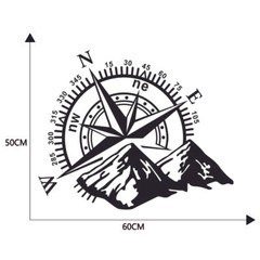 Compass Mountain Vinyl Decals For Car Camper Van Caravan Sticker Graphic Decor