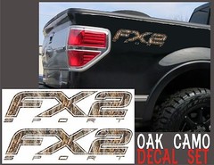 Fx2 SPORT Truck Bed Decals OAK TREE CAMOUFLAGE Set for Ford F-150 & Super Duty