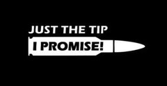 JUST THE TIP I PROMISE! Decal, JDM Funny Decal for Car, Windows, Outdoors, etc..