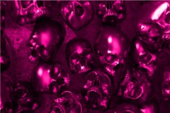 Pink 3D Skulls Pile 24×36 Graphic Car Wrap Decal Vinyl Bike Scooter Motorcycle