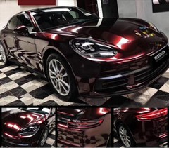 50FT x 5FT Roll Glossy Metallic Pearl Vinyl For Car Wrap Film Sticker Black Rose