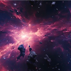 2-58″x360″ (720″ total) Stars Galaxy Nebula Blue Purple Grunge Vehicle Boat Wrap