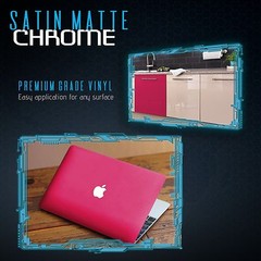 Satin Matte Chrome High Metallic Vinyl Film Wrap Sticker Bubble Free Air – PINK