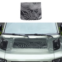 Matte Hood Topographic Decal Vinyls Fits Land Rover Defender L663 2020+