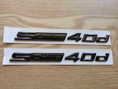 2pcs Gloss Black Letters Number Trunk Emblem Badge Sticker for BM SDrive 40d