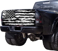 Tailgate Wrap American Flag Vinyl Graphic Decal Sticker, Pickup Decal T332