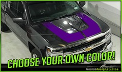 Vinyl Decal Graphics 4 Fits- Chevy Silverado Hood Racing Stripes 2016 2017 2018
