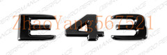 Gloss Black Emblems Logos Letters for Mercedes-Benz E43 Biturbo 4Matic AMG W213