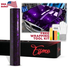 ESSMO PET Marble Forged Gloss Carbon Fiber Royal Purple Vehicle Vinyl Wrap Decal