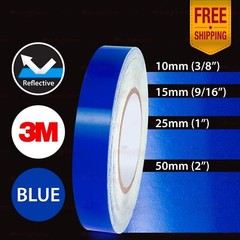 3M REFLECTIVE Safety Car Bike Conspicuity Stripe Decal Stickers BLUE 3/8″ to 2″