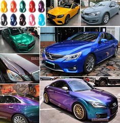 Bubble Free Car Bright Pearl Gloss Glitter Metallic Chrome Vinyl Wrap Sticker AB