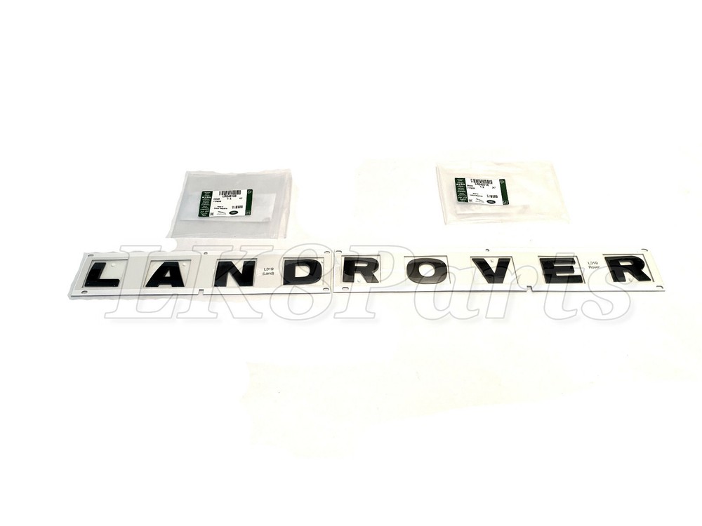 LR3 LR4 Front Hood Land Rover Name Plate Lettering in Gloss Black Finish Genuine