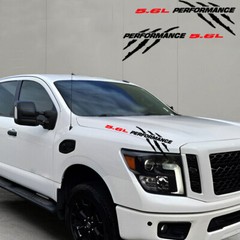 2pcs 5.6L PERFORMANCE for Nissan Titan Endurance Pro-4x Truck Hood decals emblem