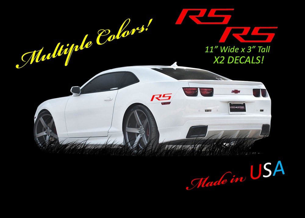 2 RS DECALS 2010 – 2024 CHEVROLET CAMARO Compatible Racing Decal Sticker Logo ss