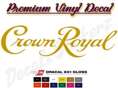 CROWN ROYAL DECAL STICKER ORACAL 651 VINYL USA MADE CAR TRUCK BUMPER WINDOW WALL