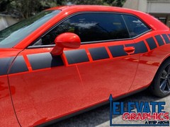 For Dodge Challenger Side Cuda Stripes 3M Graphics Vinyl Decals Years 2011-2023