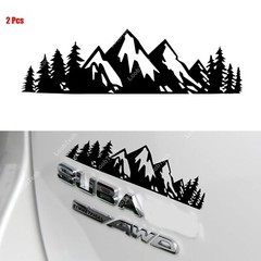 Vinyl Tailgate Emblem Decals Snow Mountain Tree Car Exterior Trunk Badge Sticker